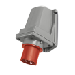 240.1696 Индустриален  щепсел за стенен монтаж 16A 3P+E 6h 380-415V 50Hz 60Hz Screw  terminals