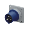 243.1693 Индустриален щепсел за панелен монтаж 16A 2P+E 6h 200-250V 50Hz 60Hz 75X75MM  Screw terminals