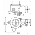 Brass socket with switch for marine applications, 4P, 380/440V, 32A, one cable gland - left Brass socket with switch for marine applications, 4P, 380/440V, 32A, one cable gland - left